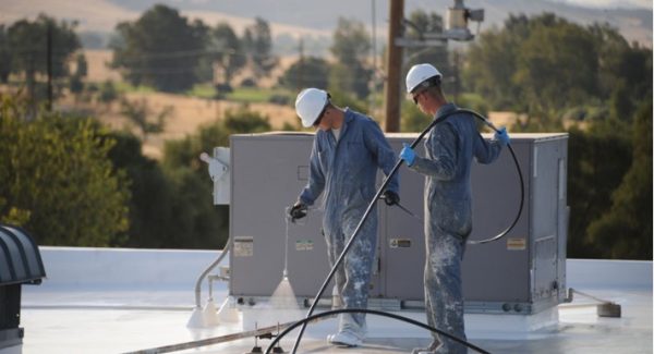 fluid applies roof coatings