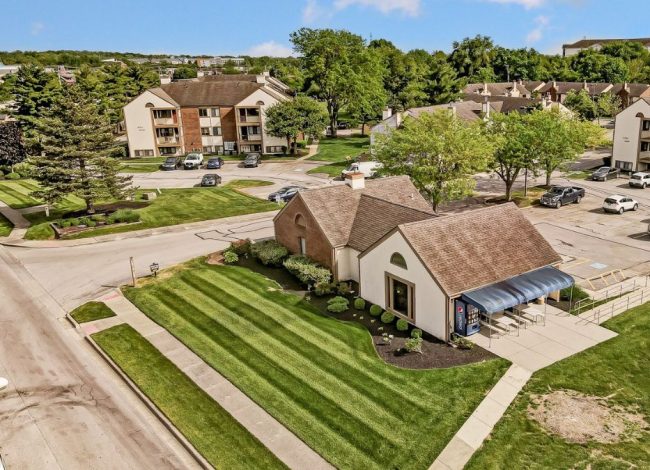 Stoney Creek Apartments Case Study after from above of parking lot